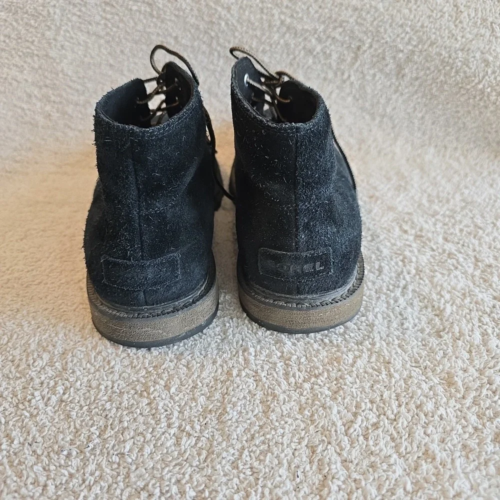 Sorel Men's Black Ankle Boots Madson II Chukka Suede NM2281‎ Sz 8.5
